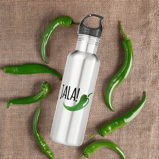 Botella de agua Holla Jalapeno (Subido por el creador)