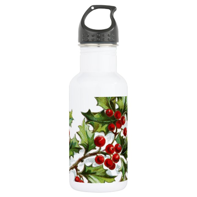 Botella De Agua Holly Berries 001 (Anverso)