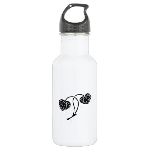 Botella De Agua Hollyhock de dos hojas