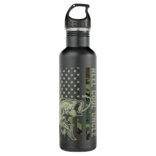 Botella De Agua Hombres Reel Guay Tío Camuflaje Bandera Americana 