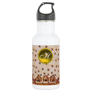 Botella De Agua HONEY BEE, BEEKEEPER, Monograma Gemstone