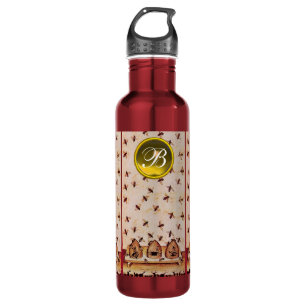Botella De Agua HONEY BEE, BEEKEEPER, Monograma Gemstone