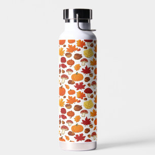 Botella De Agua Hongos y Hojas Caídas Encantado Otoño