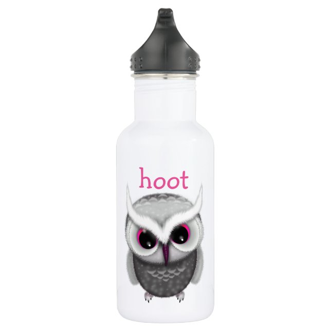 Botella De Agua Hoot de Ilustracion de búho con manchas (Derecha)