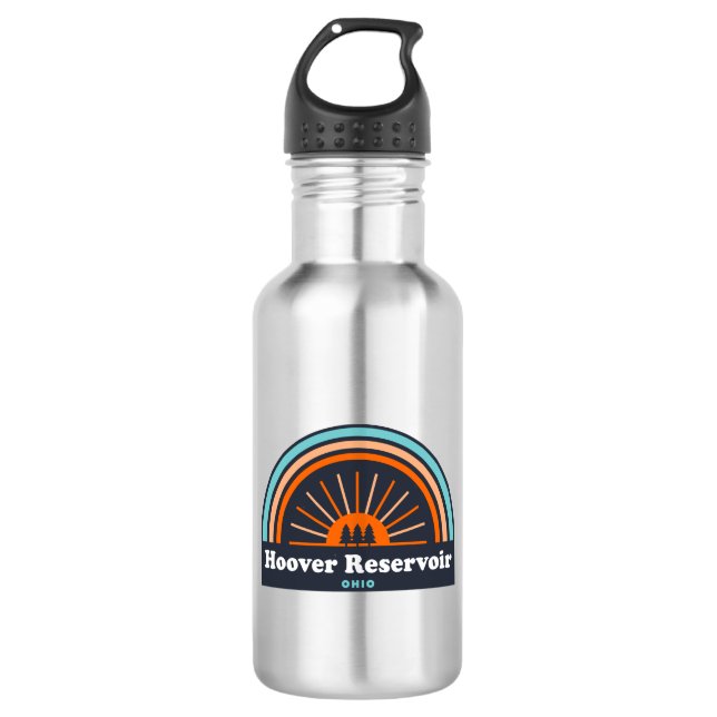 Botella De Agua Hoover Reservoir Ohio Rainbow (Anverso)