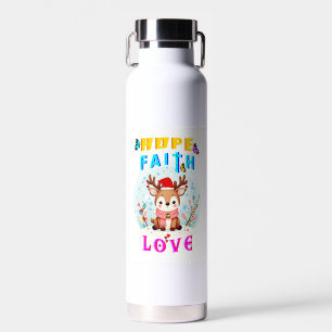 Botella De Agua Hope Faith Love
