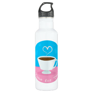 Botella De Agua Hora para la taza de té del corazón del té