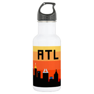 Botella De Agua Horizonte de 8 bits ATL de Atlanta