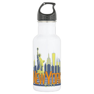 Botella De Agua Horizonte de NYC en negrita