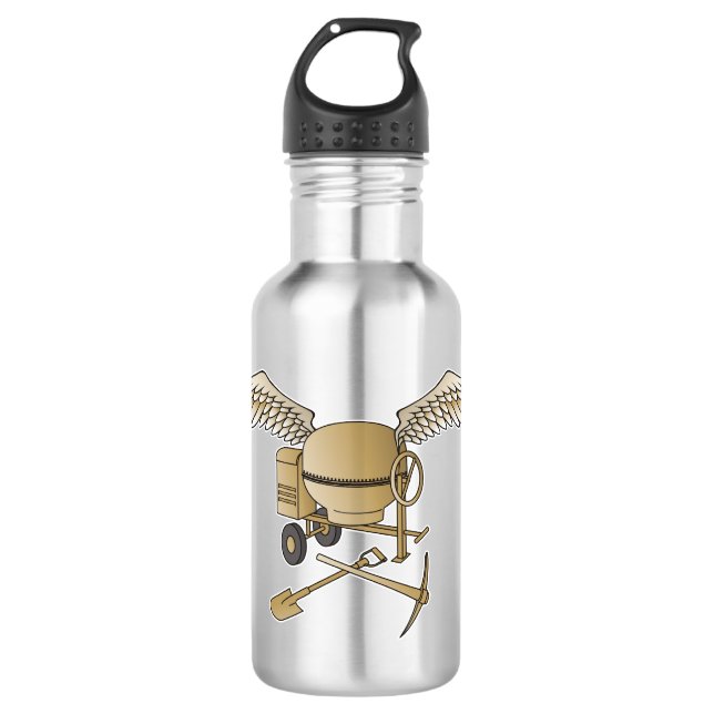 Botella De Agua Hormigonera beige (Anverso)