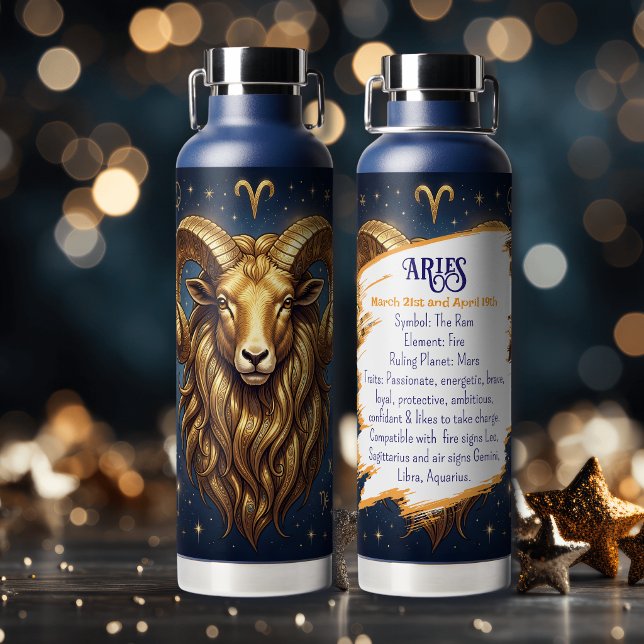 Botella De Agua Horoscope Sign Aries | Astrology Traits & Dates (Subido por el creador)