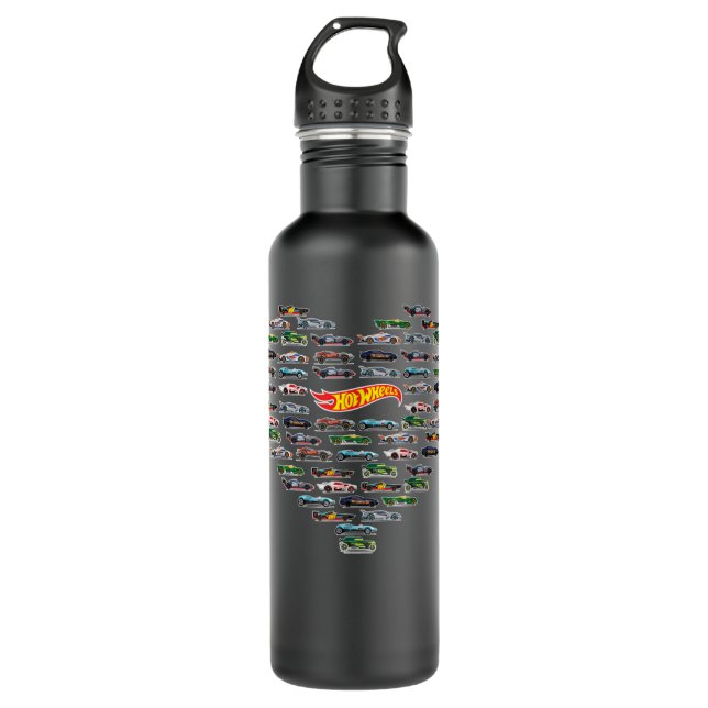 Botella De Agua Hot Wheel Valentines Heart Shape (Anverso)