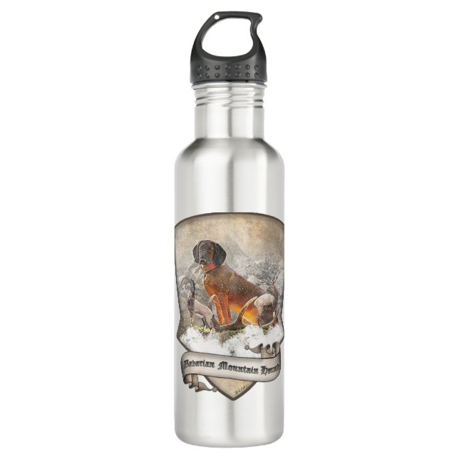 Botella De Agua Hound Bavarian Mountain, Arte (Anverso)