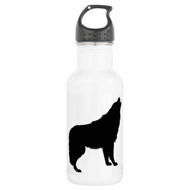 Botella De Agua Howling Wolf Silhouette (Anverso)