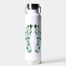 Huella de hoja verde ecológica