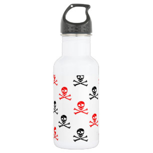 Botella De Agua Huesos cruzados y cortos
