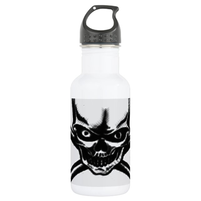Botella De Agua Huesos y calavera (Anverso)
