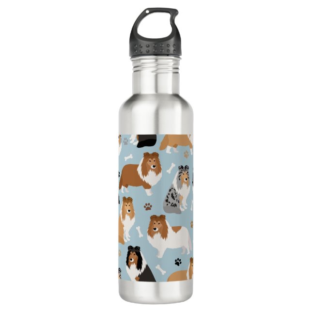 Botella De Agua Huesos y patas de perro (Anverso)