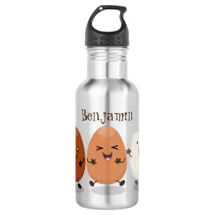 Botella De Agua Huevos kawaii lindo ilustracion personalizado dive