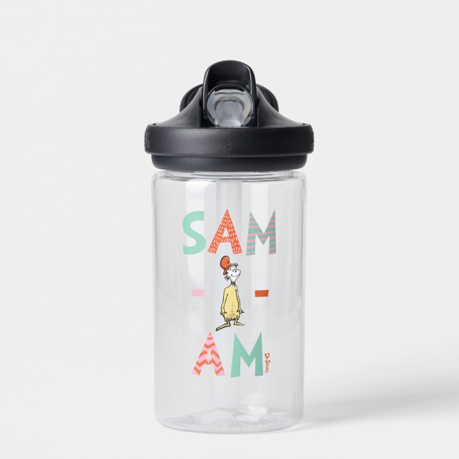 Botella De Agua Huevos Verdes con Jamón | Sam-I-Am (Delante)