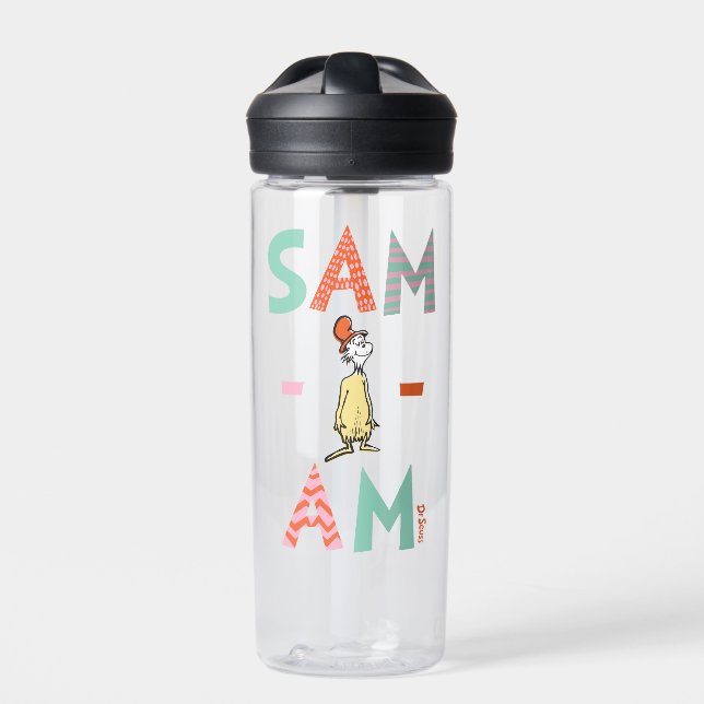 Botella De Agua Huevos Verdes con Jamón | Sam-I-Am (Delante)