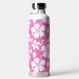 BOTELLA DE AGUA HULA HAWAIANA (HIBISCO) ROSA