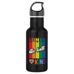 Botella De Agua Humano   Ser amable   Arcoiris   LGBTQ