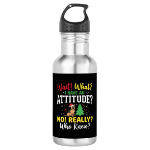 Botella De Agua Humor Actitud Perro Navidad