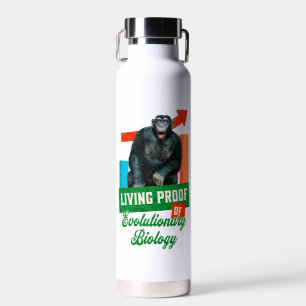 Botella De Agua Humor divertido de biología evolutiva del chimpanc