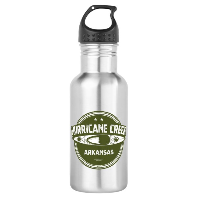 Botella De Agua Huracán Creek Arkansas Kayaking (Anverso)