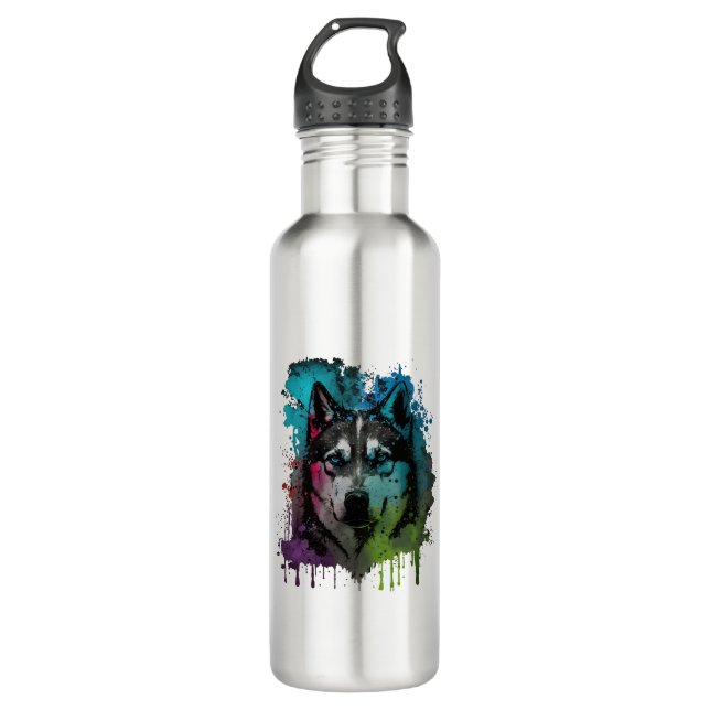Botella De Agua Husky Dog (Anverso)