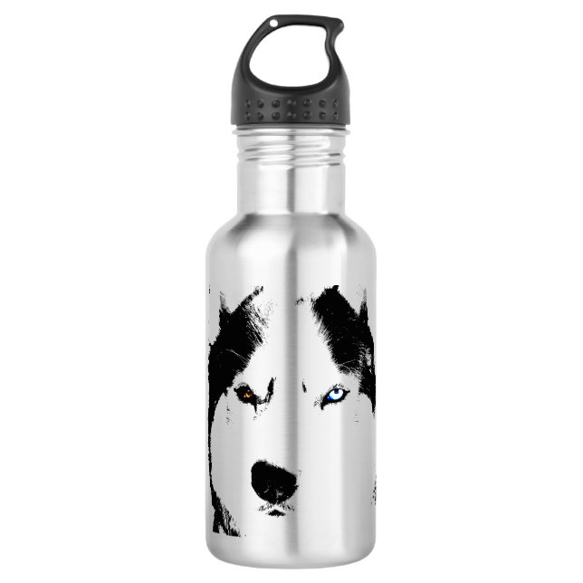 Botella de agua Husky Perro Personalizado (Anverso)
