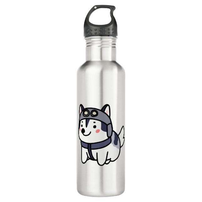 Botella De Agua Husky Pilot Dog Lover Malamute (Anverso)
