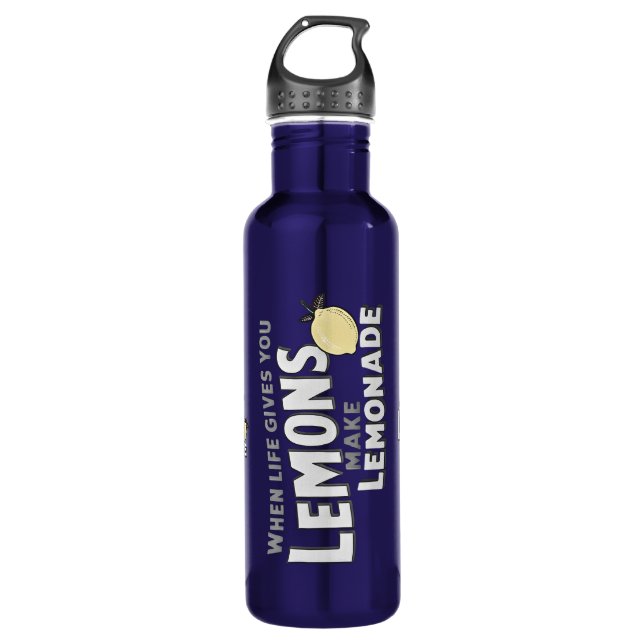 Botella De Agua Hydration Motivation Water Bottle Lemonade Slogan (Anverso)