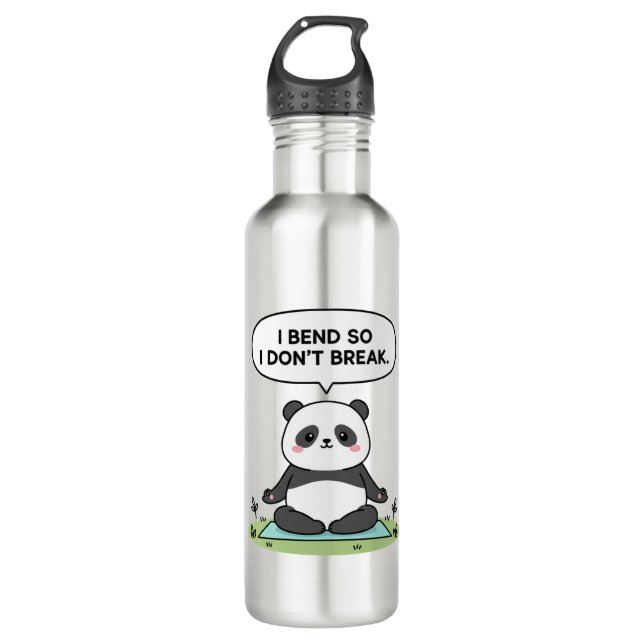 Botella De Agua “I Bend So I Don’t Break” panda design (Anverso)