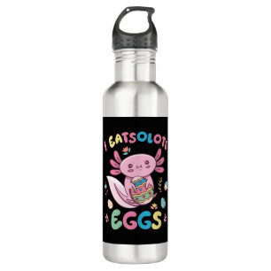 Botella De Agua I Eatsolotl Huevos Rabbit Axolotl Bunny Easter