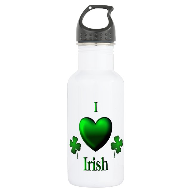 Botella De Agua I Heart Irish (Anverso)