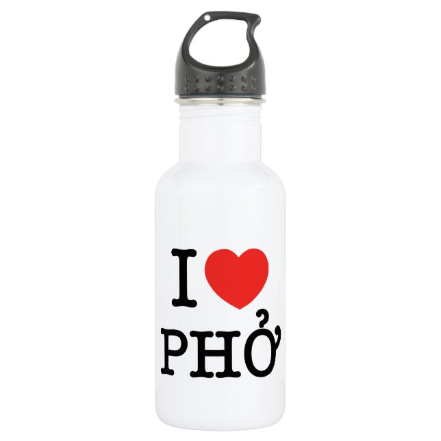 Botella De Agua I Heart (Love) Pho (Anverso)