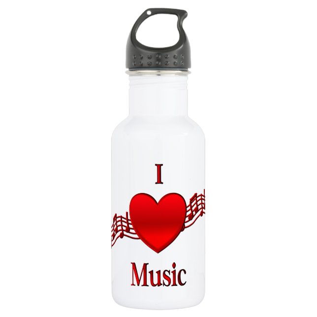 Botella De Agua I Heart Music (Anverso)
