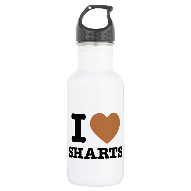 Botella De Agua I Heart Sharts (Anverso)