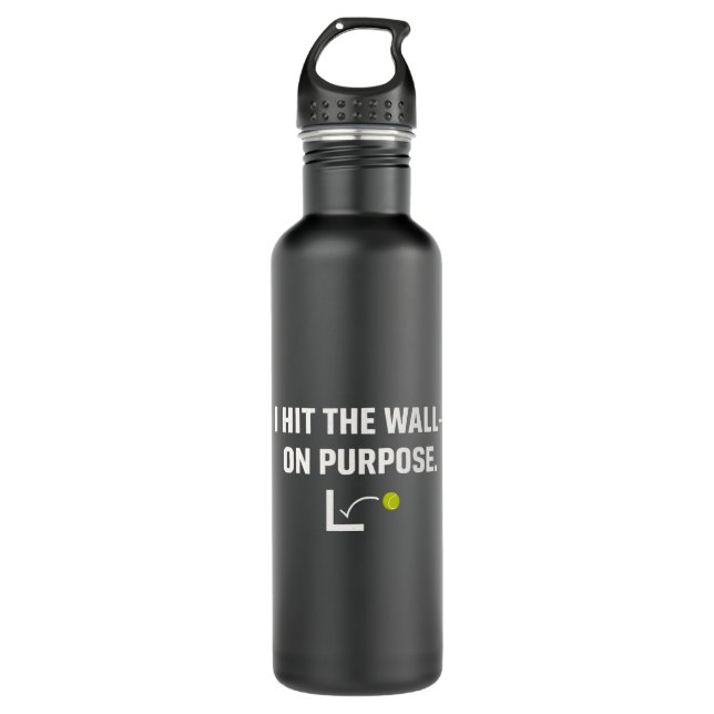 Botella De Agua I Hit The Wall On Purpose Minimalist Padel (Anverso)