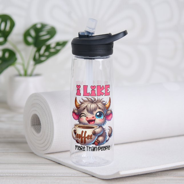 Botella De Agua I Like Coffee More Than People  (Yoga (girado))