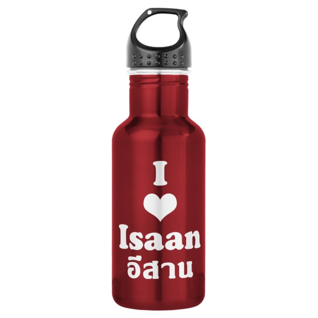 Botella De Agua I Love (Heart) Isaan (Anverso)
