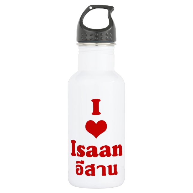 Botella De Agua I Love (Heart) Isaan (Anverso)