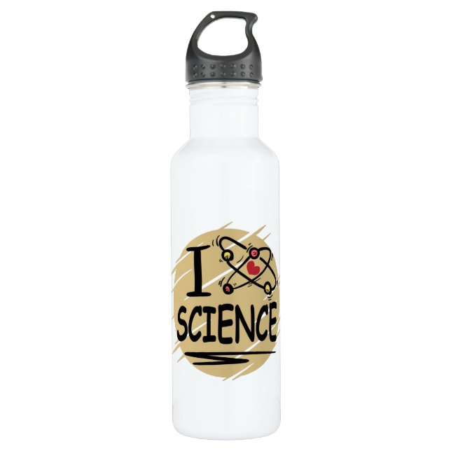 Botella De Agua I love Science (Anverso)