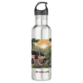 Botella De Agua I ♥ Van Life stainless steel adventure bottle