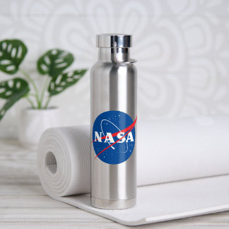 Botella De Agua Icónica NASA Gris mercurio aislado 22 oz