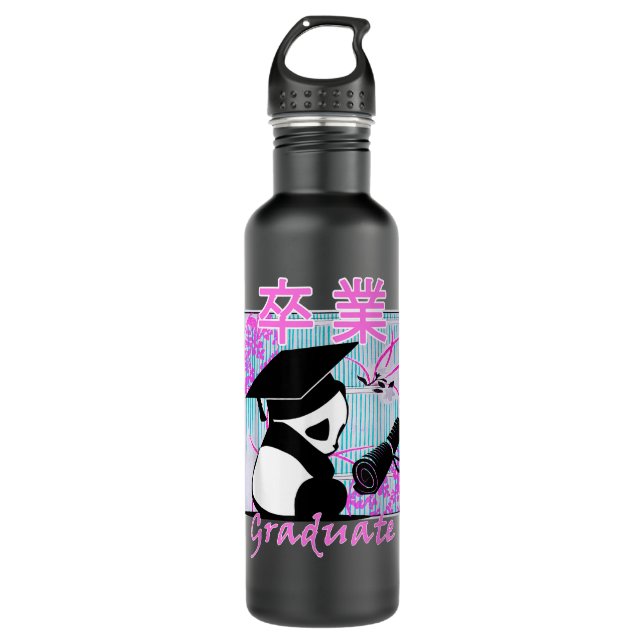 Botella De Agua Ideas de graduación de los años 90 en el retro ani (Anverso)