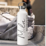 Botella De Agua Ideas de regalo personalizadas para la dama de hon<br><div class="desc">"¡Haga que sus damas de honor se sientan especiales con nuestros regalos personalizados de Zazzle! Nuestra colección incluye una amplia gama de artículos de personalizable que son perfectos para mostrar su aprecio a los que están a su lado en su gran día.</div>
