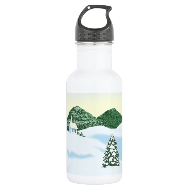 Botella De Agua Iglesia blanca (Anverso)